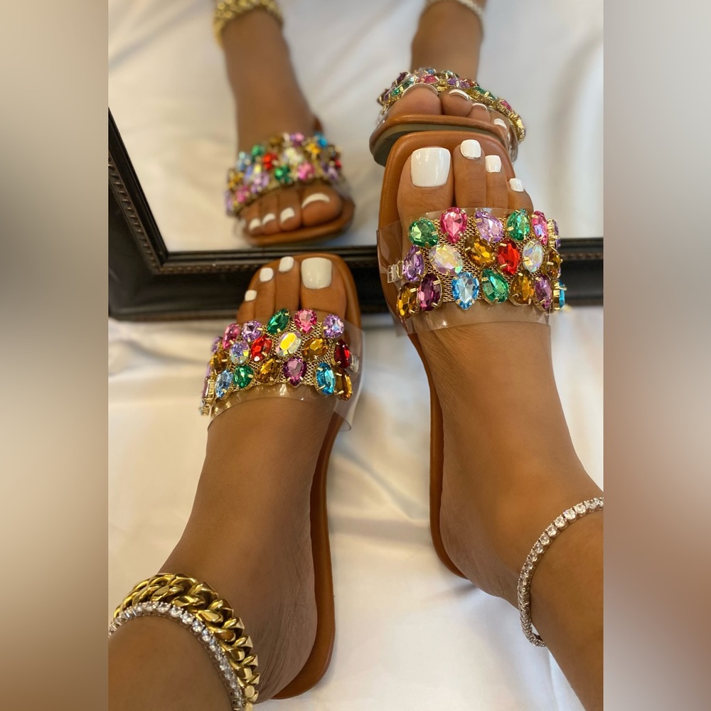 Emory ❤️💜💛🧡Chunky Jewel Sandal